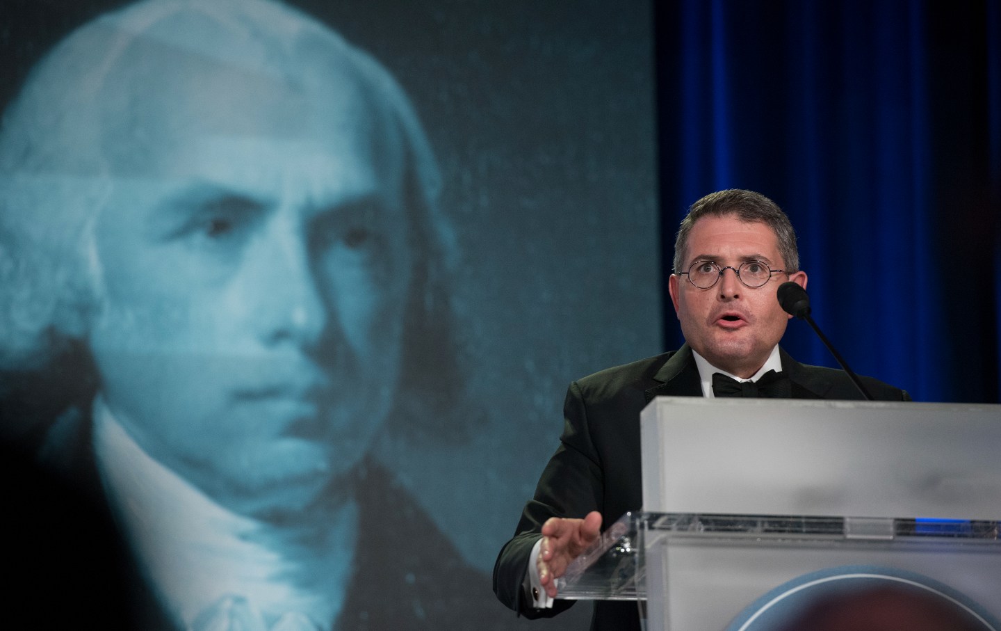 Leonard Leo, the executive vice president of the Federalist Society, speaks at the 2017 National Lawyers Convention in Washington, D.C., on November 16, 2017.