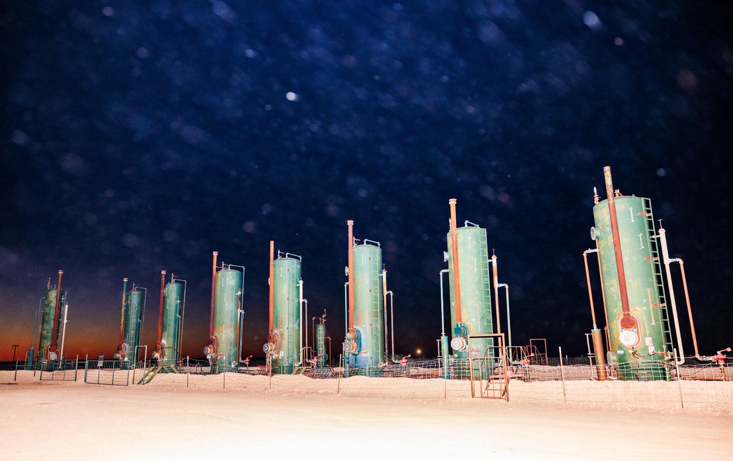 Pioneer Natural Resources equipment near Midland, Tex., on Wednesday, October 11, 2023.