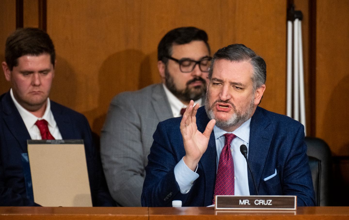 Senator Ted Cruz (R-Tex.), speaks during the Senate Judiciary Committee markup hearing on Thursday, November 30, 2023.