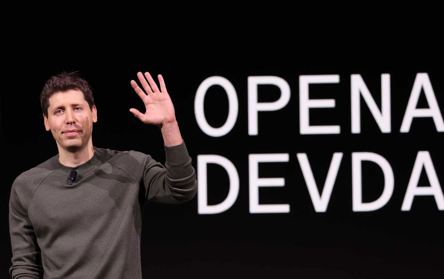 Sam Altman at Open AI's developer conference in San Francisco earlier this month