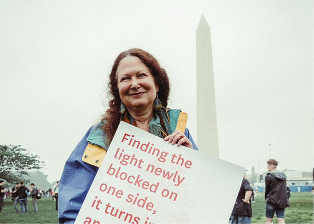 Jane Hirshfield at the March for Science on Earth Day, 2017