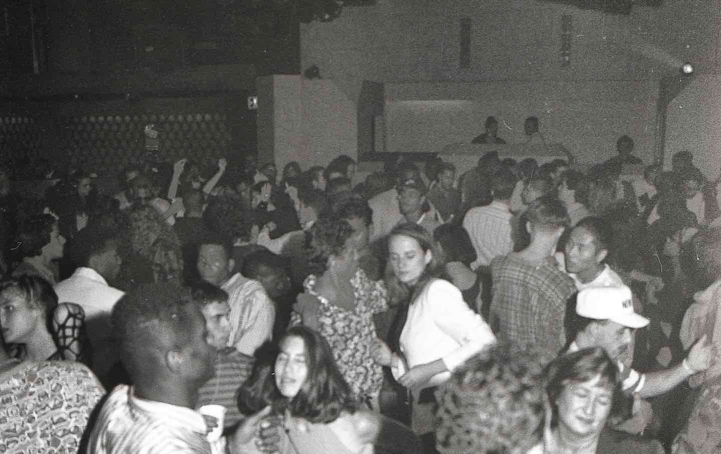 A party at Danceteria in New York City, 1990.
