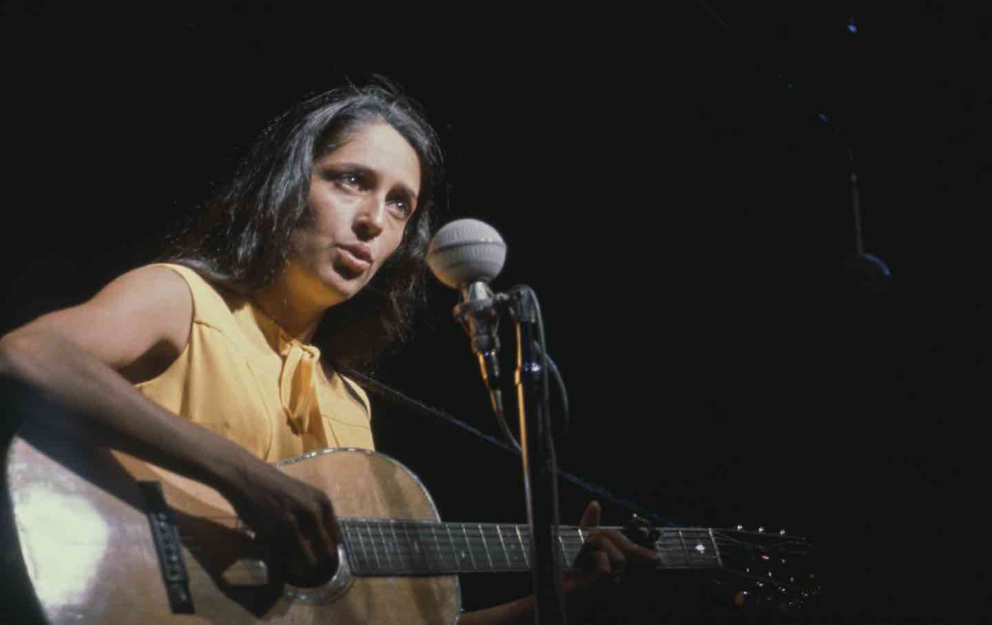 Joan Baez at the Newport Folk Festival, 1964.