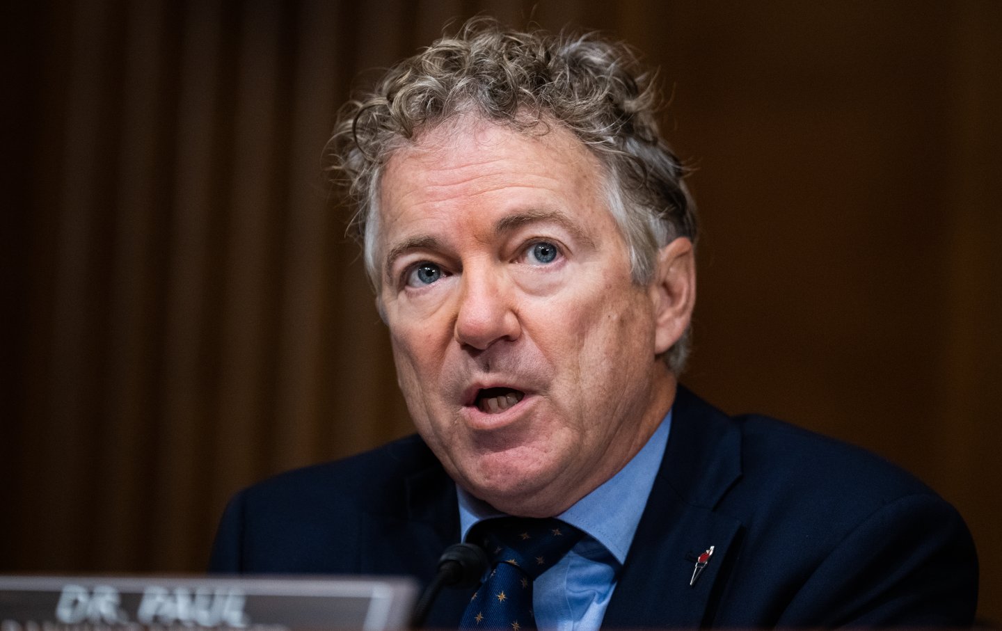 Senator Rand Paul (R-Ky.) speaks during the Senate Homeland Security and Governmental Affairs Committee hearing titled “Threats to the Homeland,” in the Dirksen Building on Tuesday, October 31, 2023.