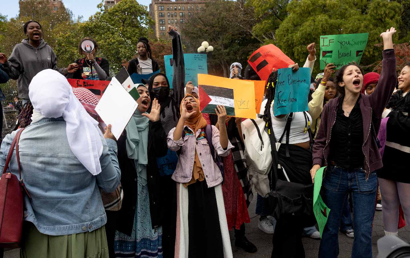 Student walk out to protest Israeli bombardment of Gaza