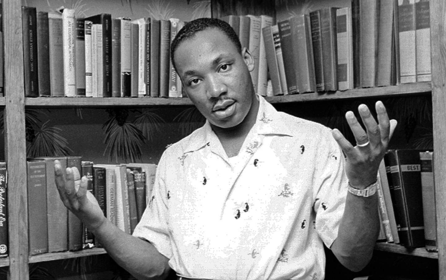 Civil rights leader the Rev. Martin Luther King Jr. relaxes at home in May 1956 in Montgomery, Ala.