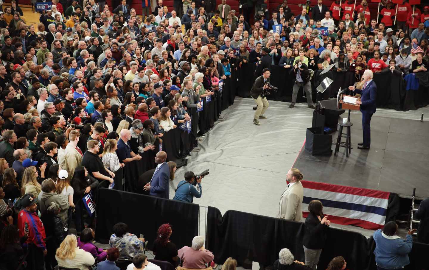 The crowd at a rally for Joe Biden, then running for president, in Detroit, Michigan, in 2020.