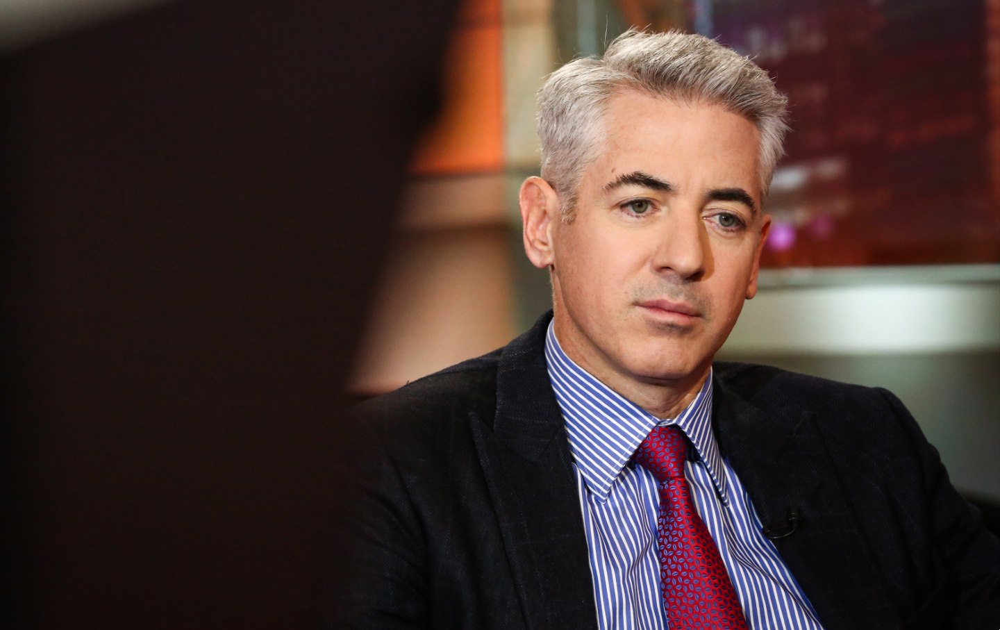 Bill Ackman, chief executive officer of Pershing Square Capital Management LP, listens during a Bloomberg Television interview in New York City, on Wednesday, November 1, 2017.