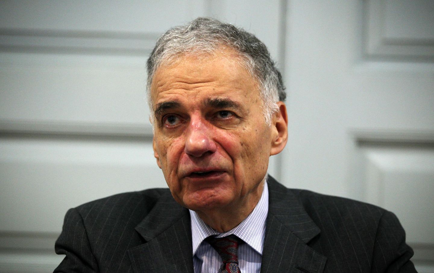 Former presidential candidate Ralph Nader speaks during a news conference July 2, 2012, at Public Citizen in Washington, D.C. Nader held a news conference to announce an “upcoming limited general strike to protest the colonial status of the District of Columbia and to support D.C. statehood.”