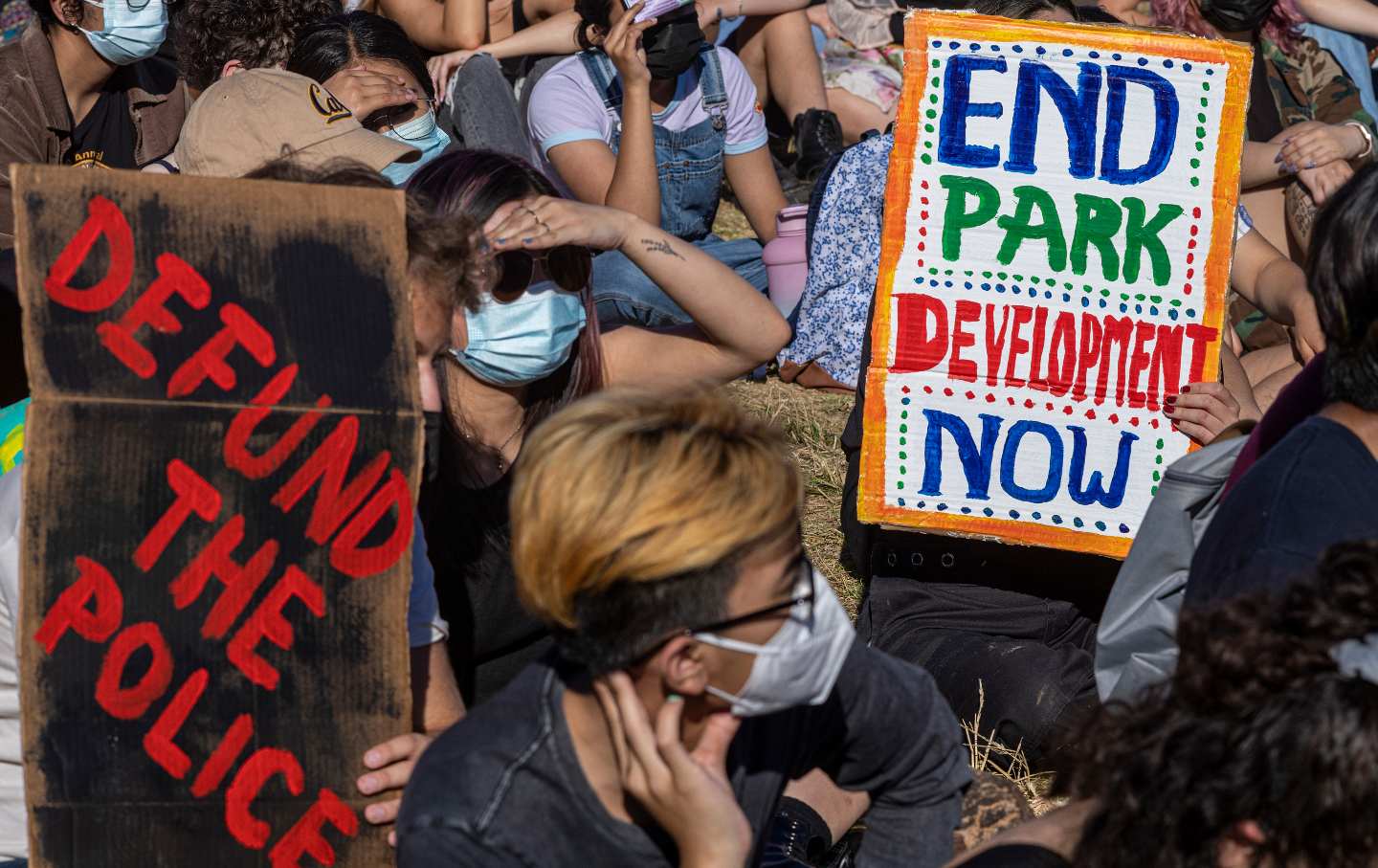 Protest in Berkeley People's Park