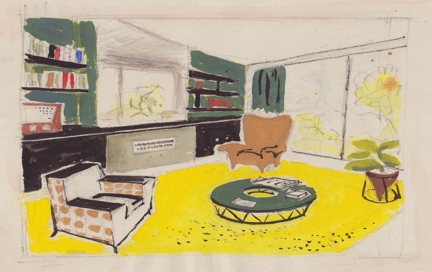 An illustration of interior design, 1951.