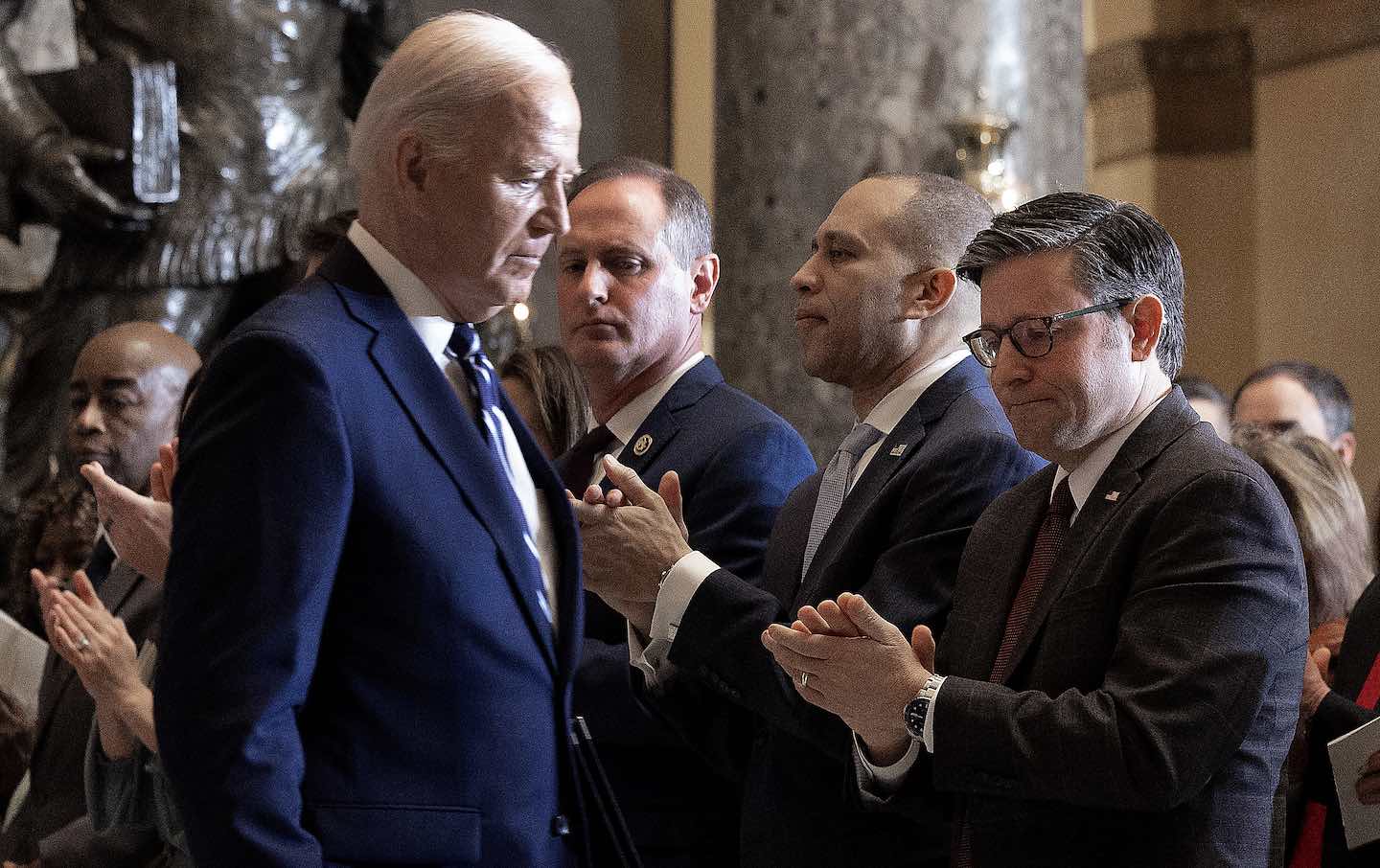 President Biden and Mike Johnson