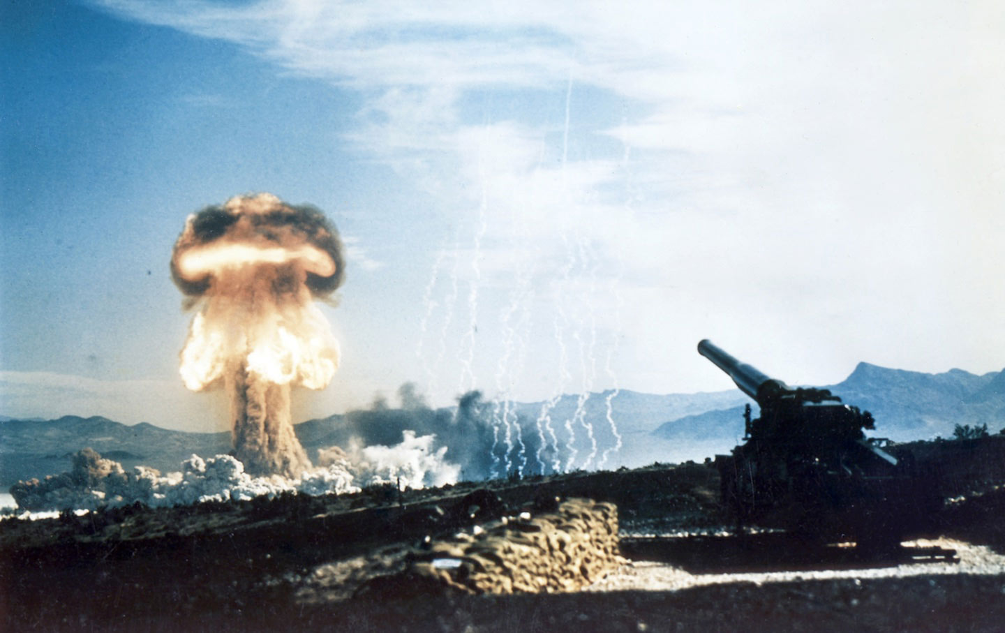 A nuclear test on May 25, 1953, at the Nevada Proving Grounds.