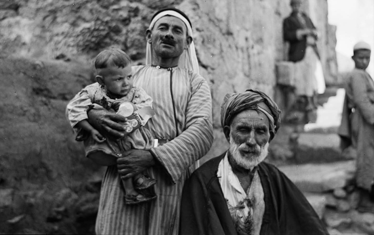 Three generations from the village of Dhahiriyya (located between Hebron and Beersheba), February 9, 1940.