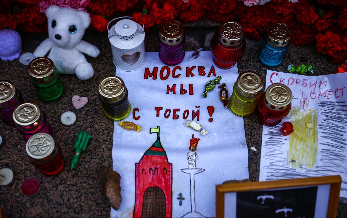 Commemoration in Novosibirsk for victims of Moscow concert hall attack