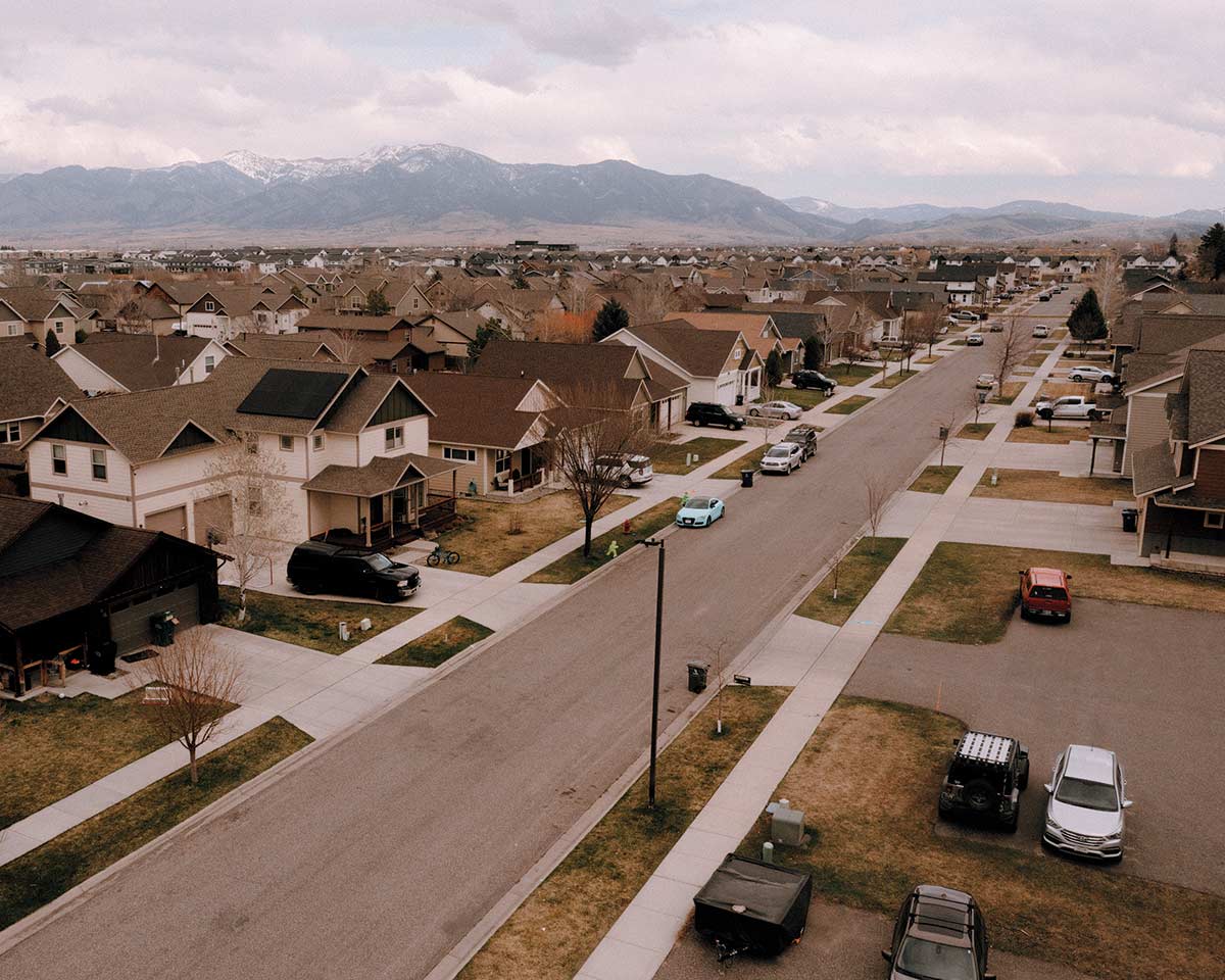 On the outskirts of Bozeman, new housing developments are sprouting up to meet the rising demand.
