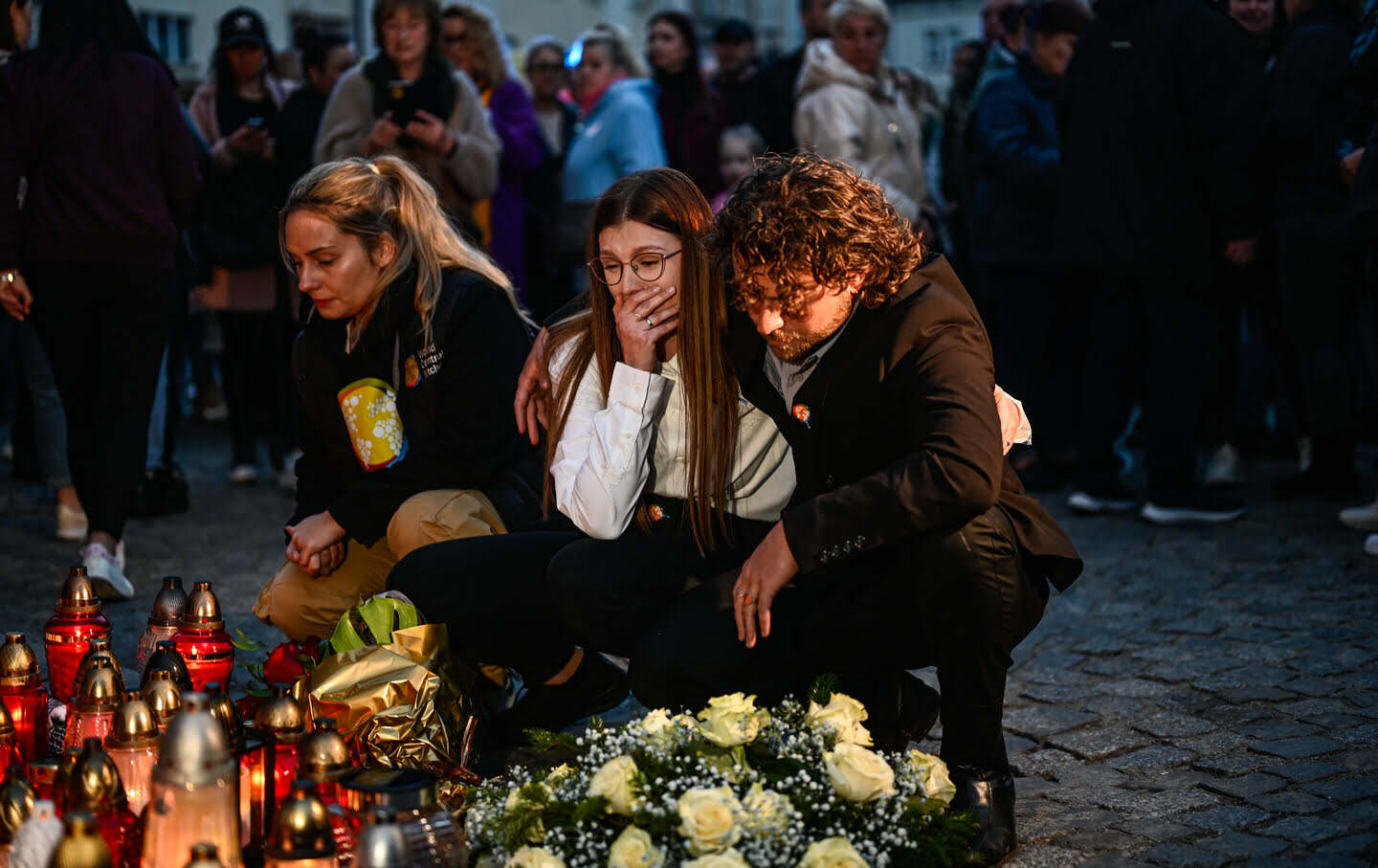 Vigil for a Polish aid worker killed in Gaza by Israeli airstrike, held on April 4, 2024.
