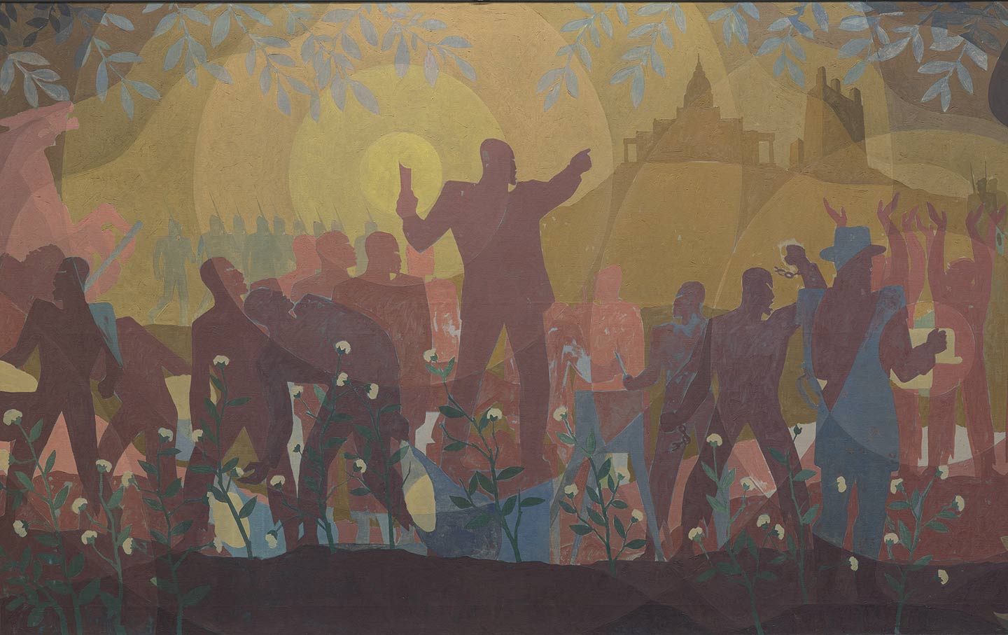 From “Aspects of Negro Life: From Slavery to Reconstruction,” Aaron Douglas (1934).