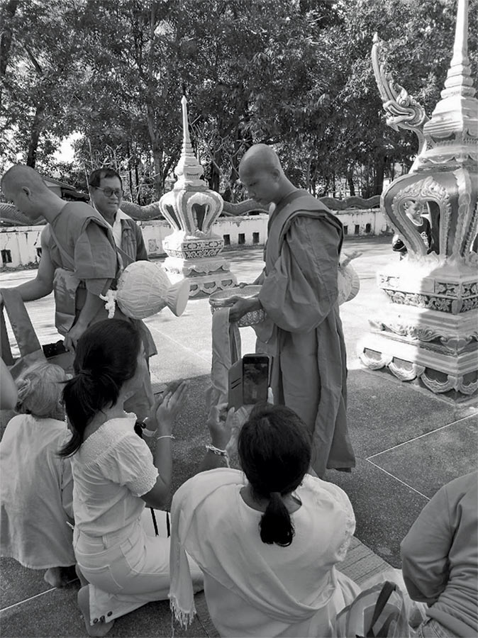 Manee Jirchat, after Hamas released him and he was ordained as a Buddhist monk in the Thai village where he grew up.