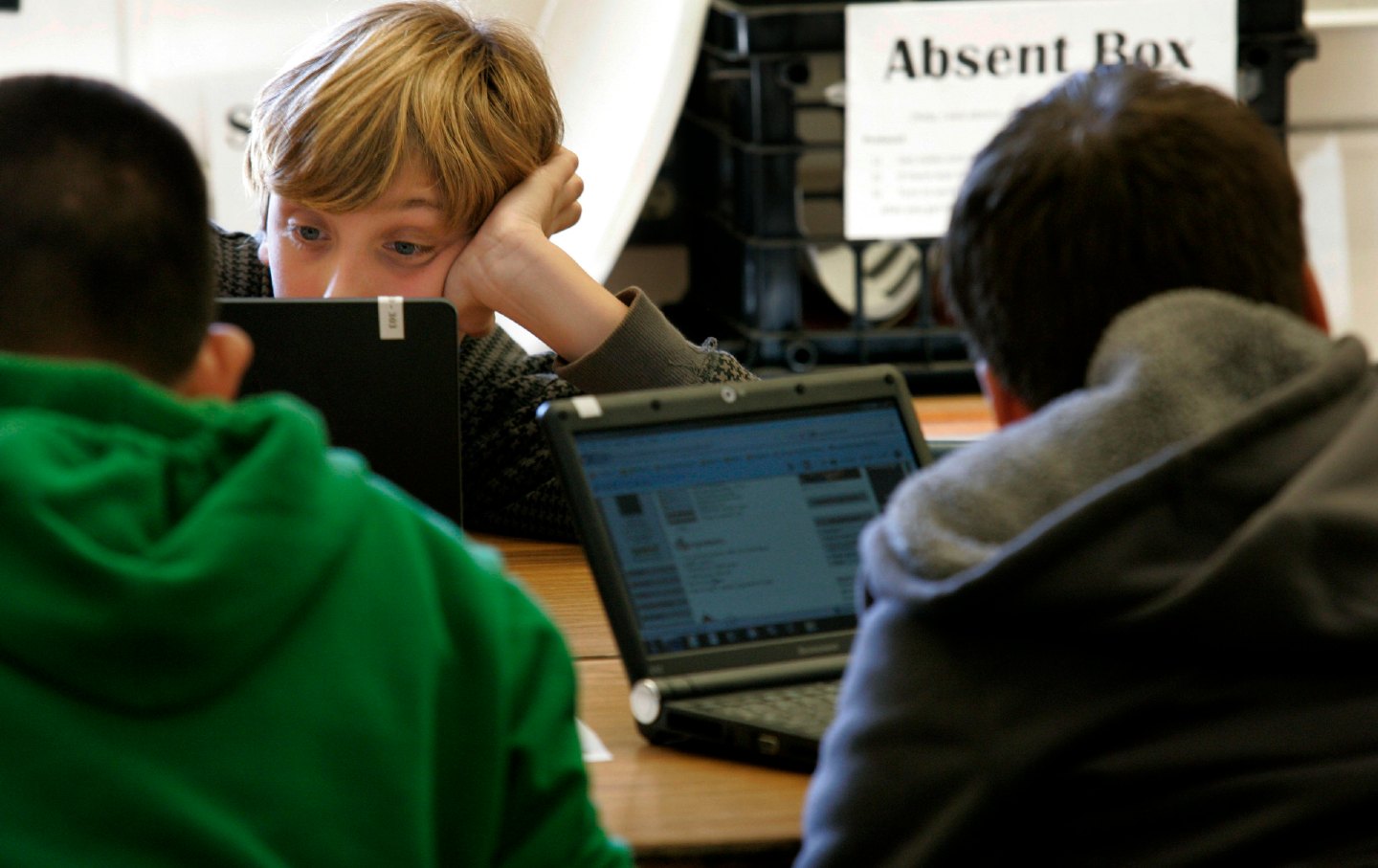 Students on laptops