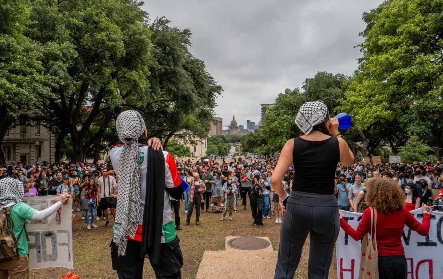 Pro-Palestinian Protesters Holds Gather For Another Protest On University Of Texas Campus