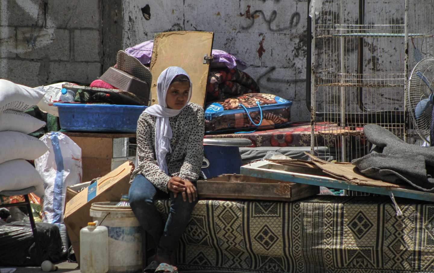 Palestinians flee Rafah as Israel intensifies its assault on the Gaza enclave, on Thursday, May 9, 2024.