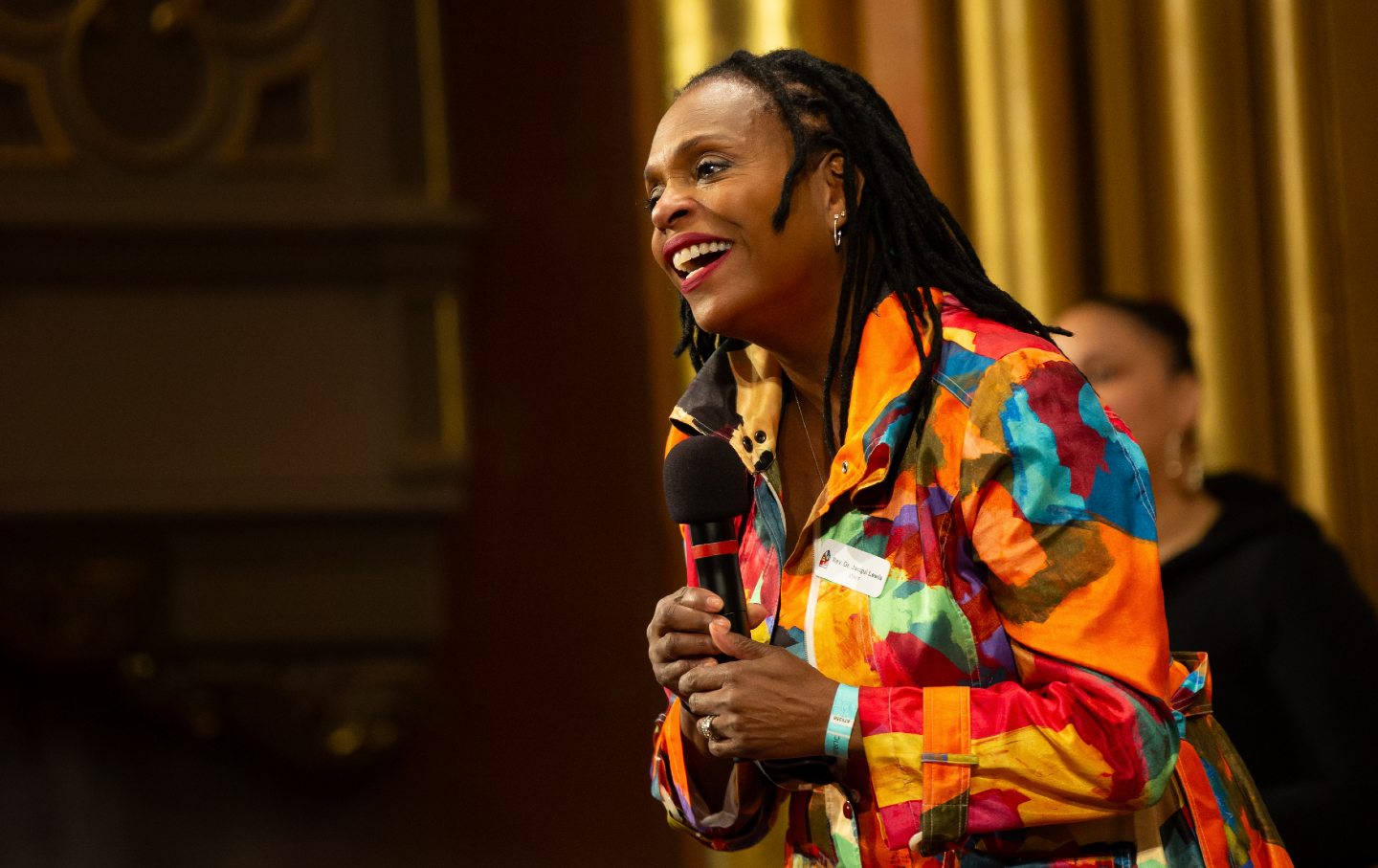 The Rev. Jacqui Lewis speaks at the Freedom Rising Conference in New York City.