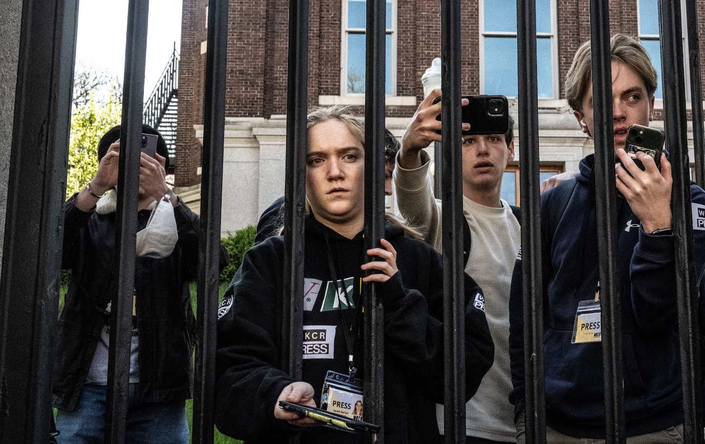 Student journalists at Columbia