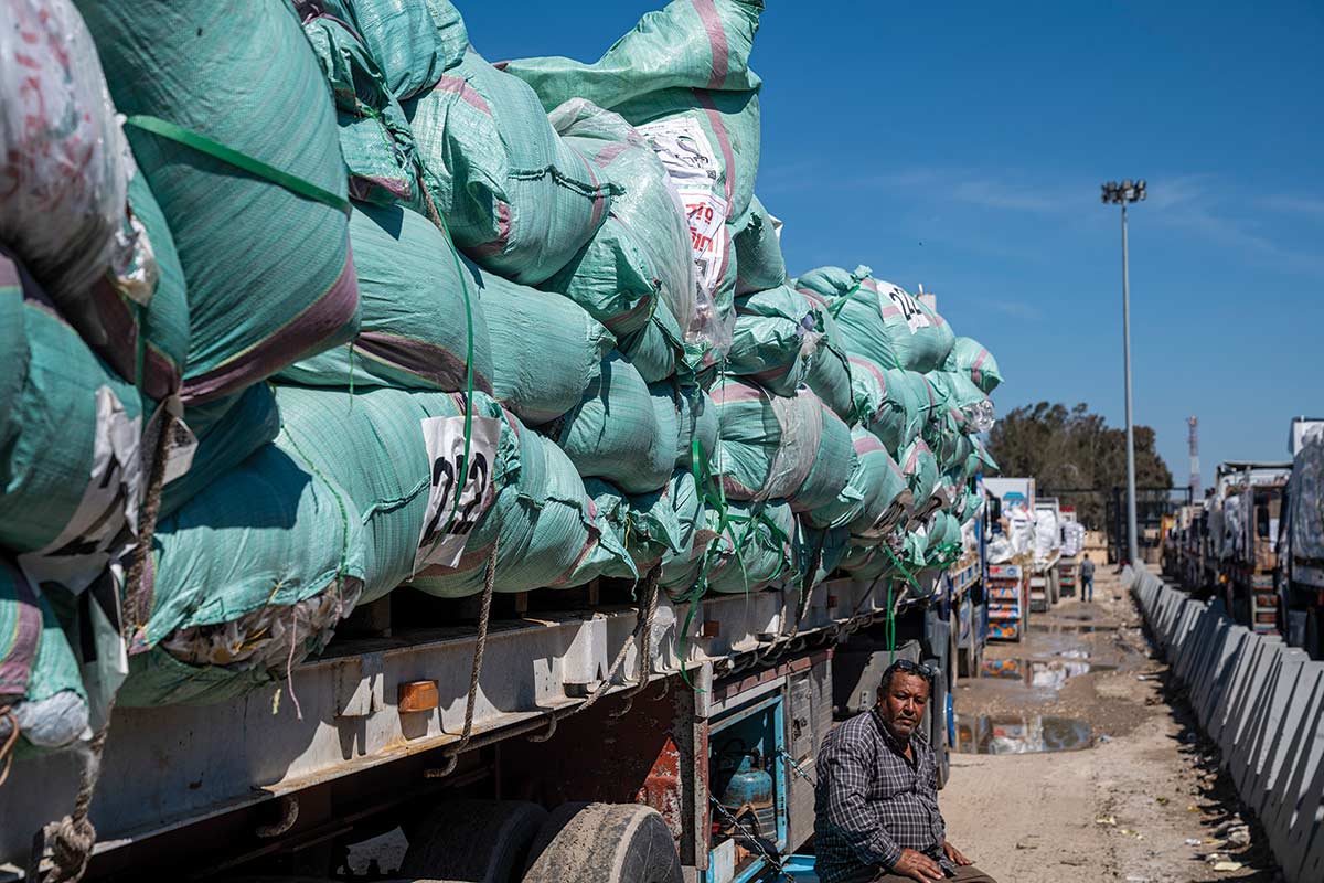 Exiles in Egypt must watch as Israel blocks aid from reaching the homeland and the loved ones they left behind.