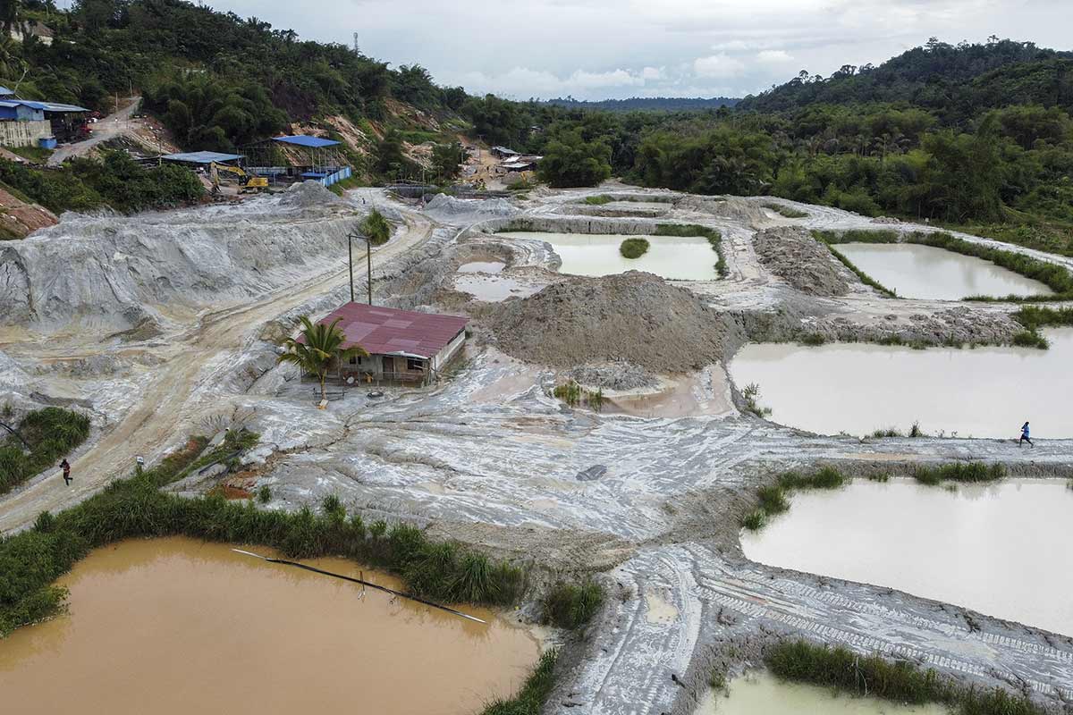 A small-scale gold mining site in Tarkwa, Ghana, October 2024.