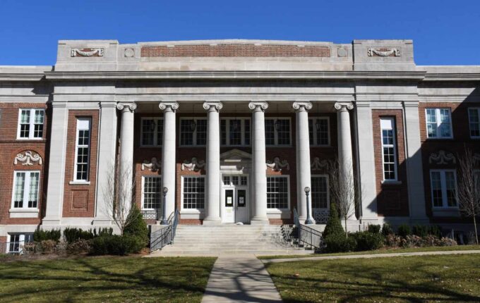 Economics building on the campus of Vanderbilt University in Nashville, Tennessee.