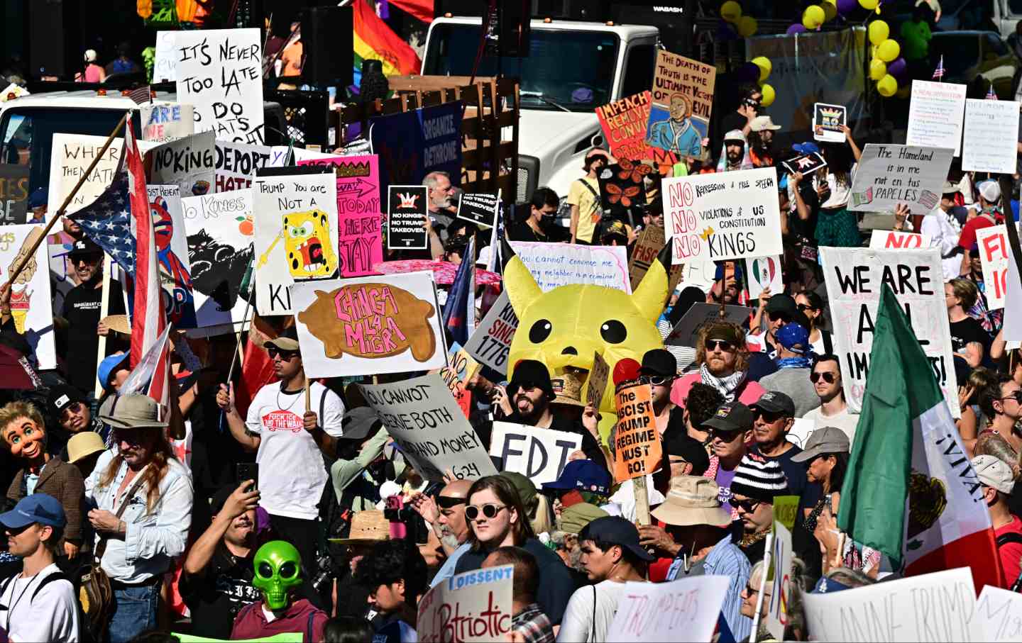 Protesters rally during the 