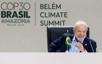 Luiz Inacio Lula da Silva, Brazil's president, speaks during the COP30 Leaders Summit in Belem, Para state, Brazil, on November. 6, 2025.