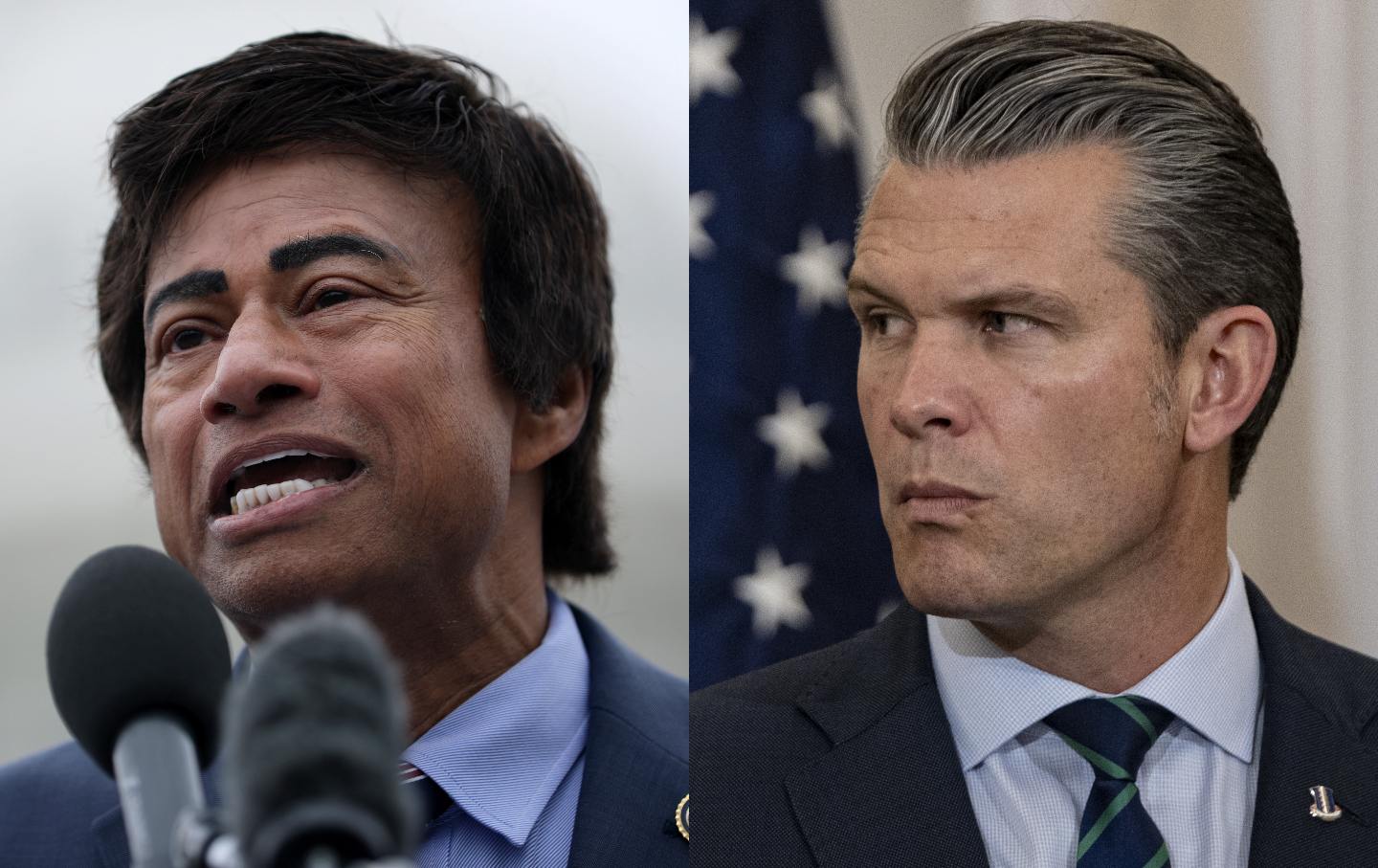 Shri Thanedar and Pete Hegseth.