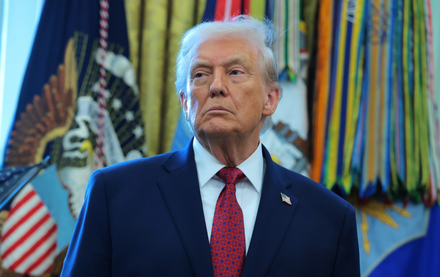 Donald Trump in the Oval Office on December 15, 2025.