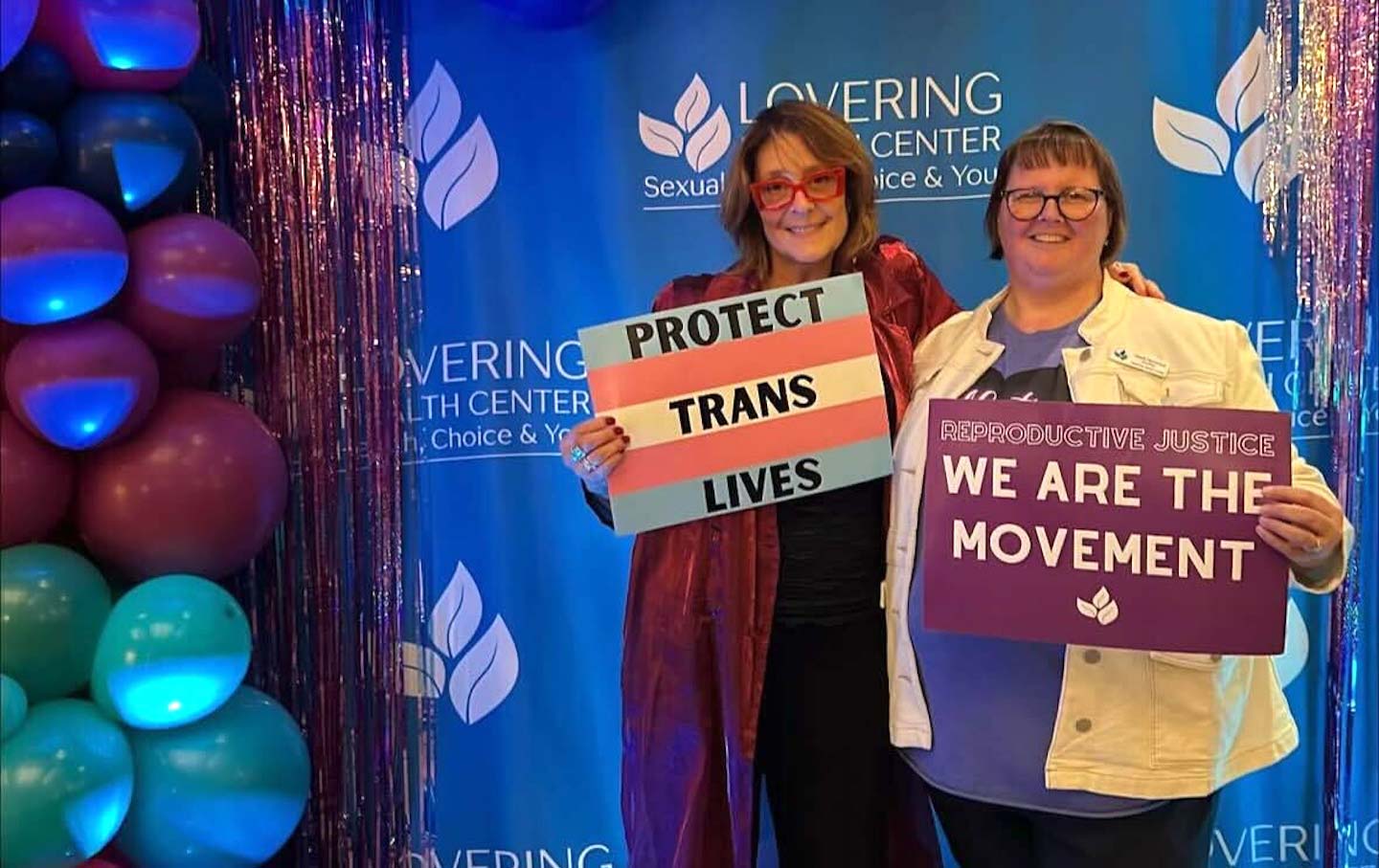 No One Asked You director Ruth Leitman and Lovering Health Center executive director Sandi Denoncour at the Portsmouth screening in October.
