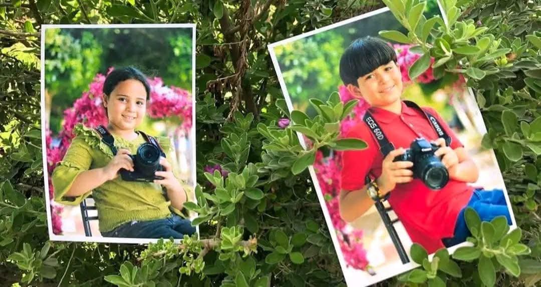 Ahmed Al-Ar’eer and Rasha Al-Ar’eer, children of Nour Al-Huda Al-Nabih, who were killed on September, 30, 2024.