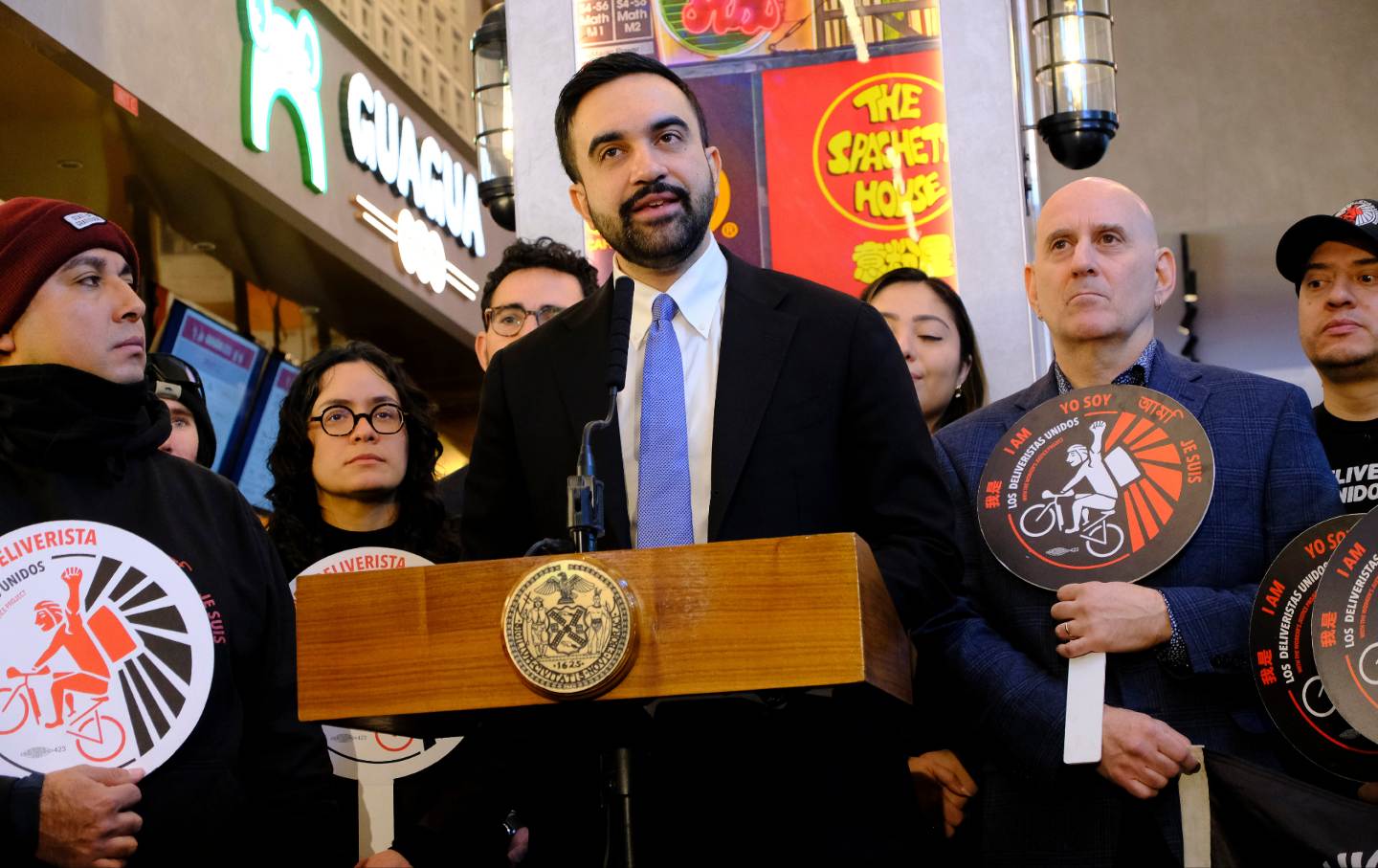 Zohran Mamdani and Department of Consumer and Worker Protection (DCWP) Commissioner Sam Levine announced more than $5 million in worker restitution and penalties secured from major restaurant delivery app companies.