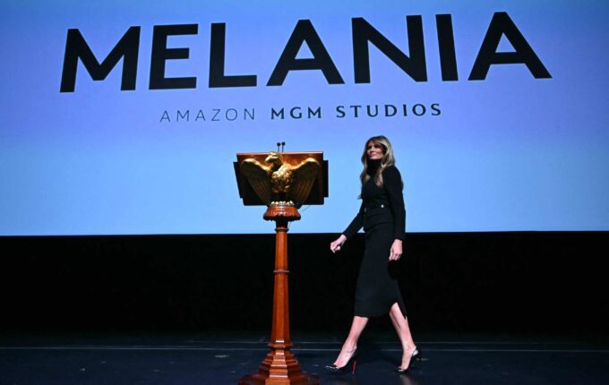 First lady Melania Trump at the Kennedy Center premier of "Melania."