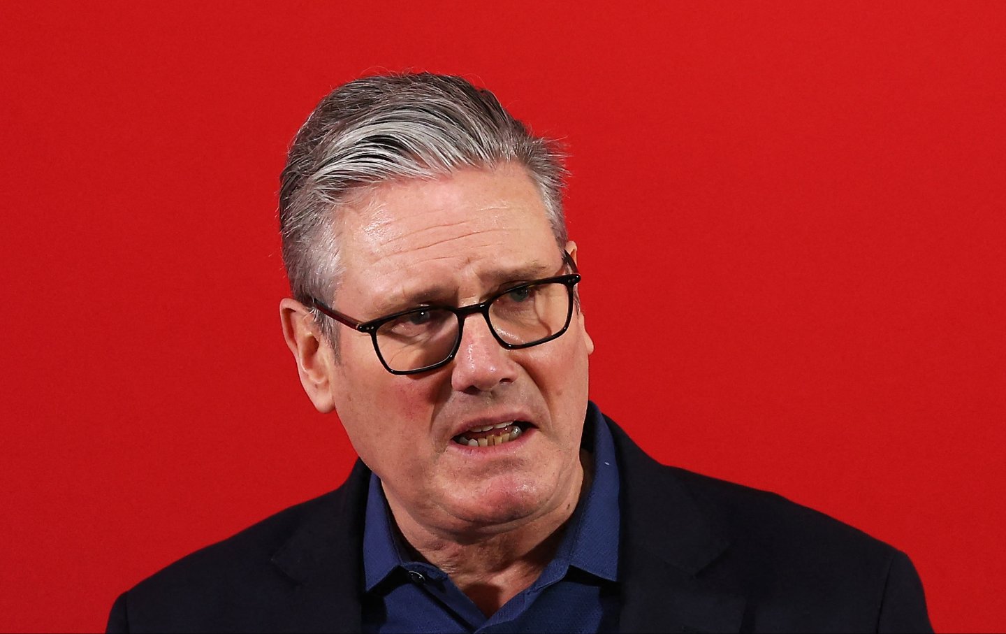 Keir Starmer delivers a speech, at Horntye Park Sports Complex, in St Leonards-on-Sea, south east England, on February 5, 2026.