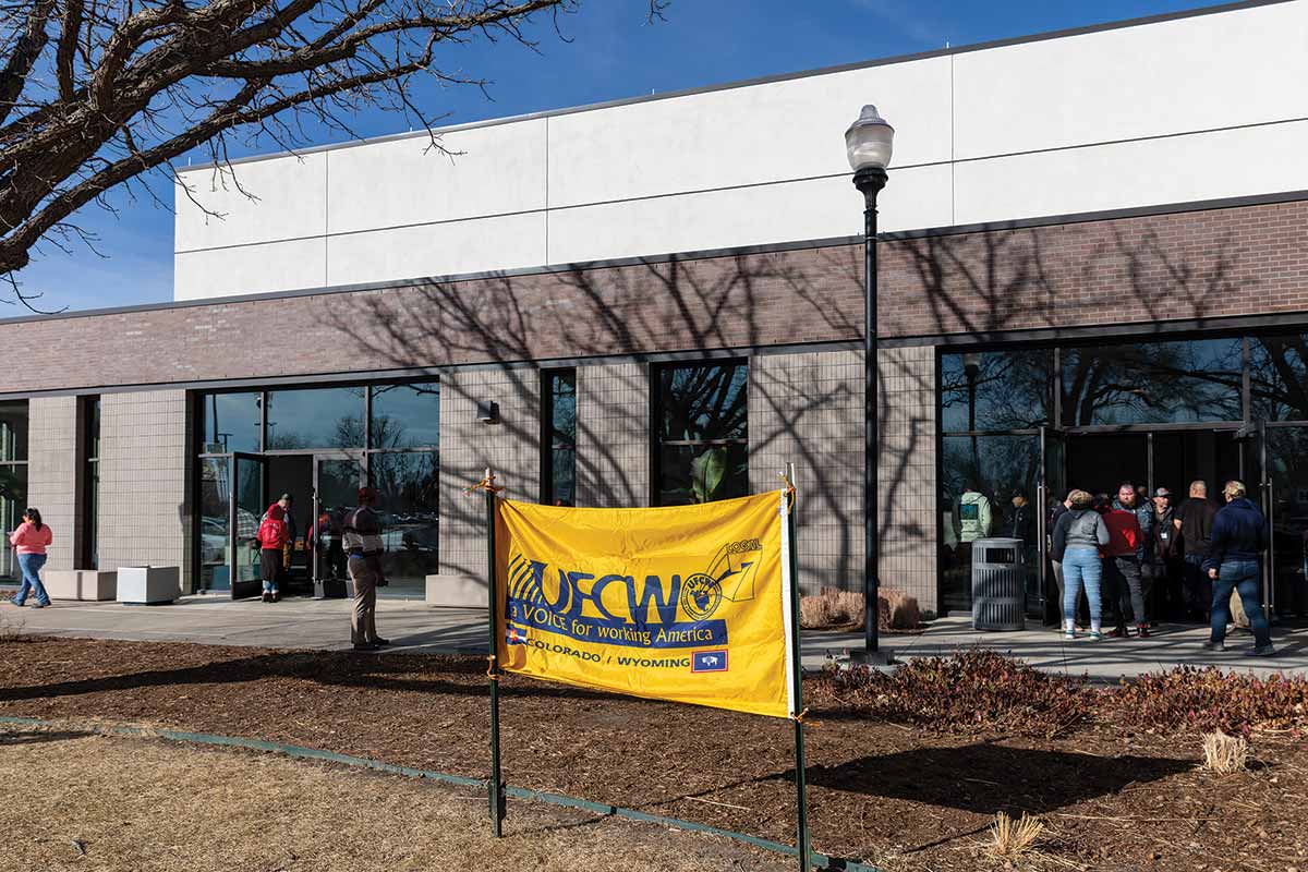 In the lobby of the hotel, workers were given a blue slip of paper with a simple choice: “Strike / Huelga” or “No Strike / No Huelga.”