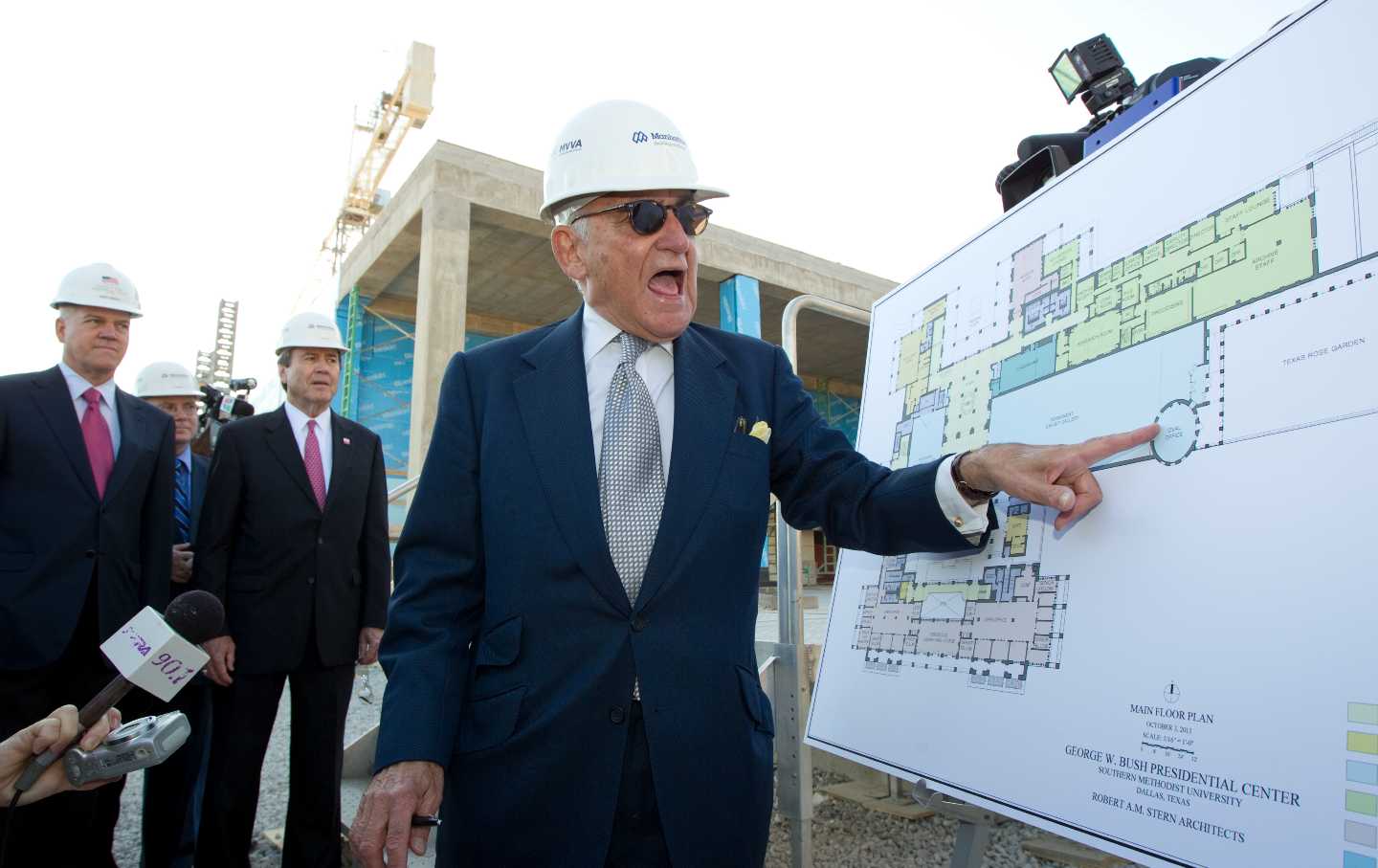 Robert A.M. Stern gives a construction tour of the George W. Bush Presidential Center.