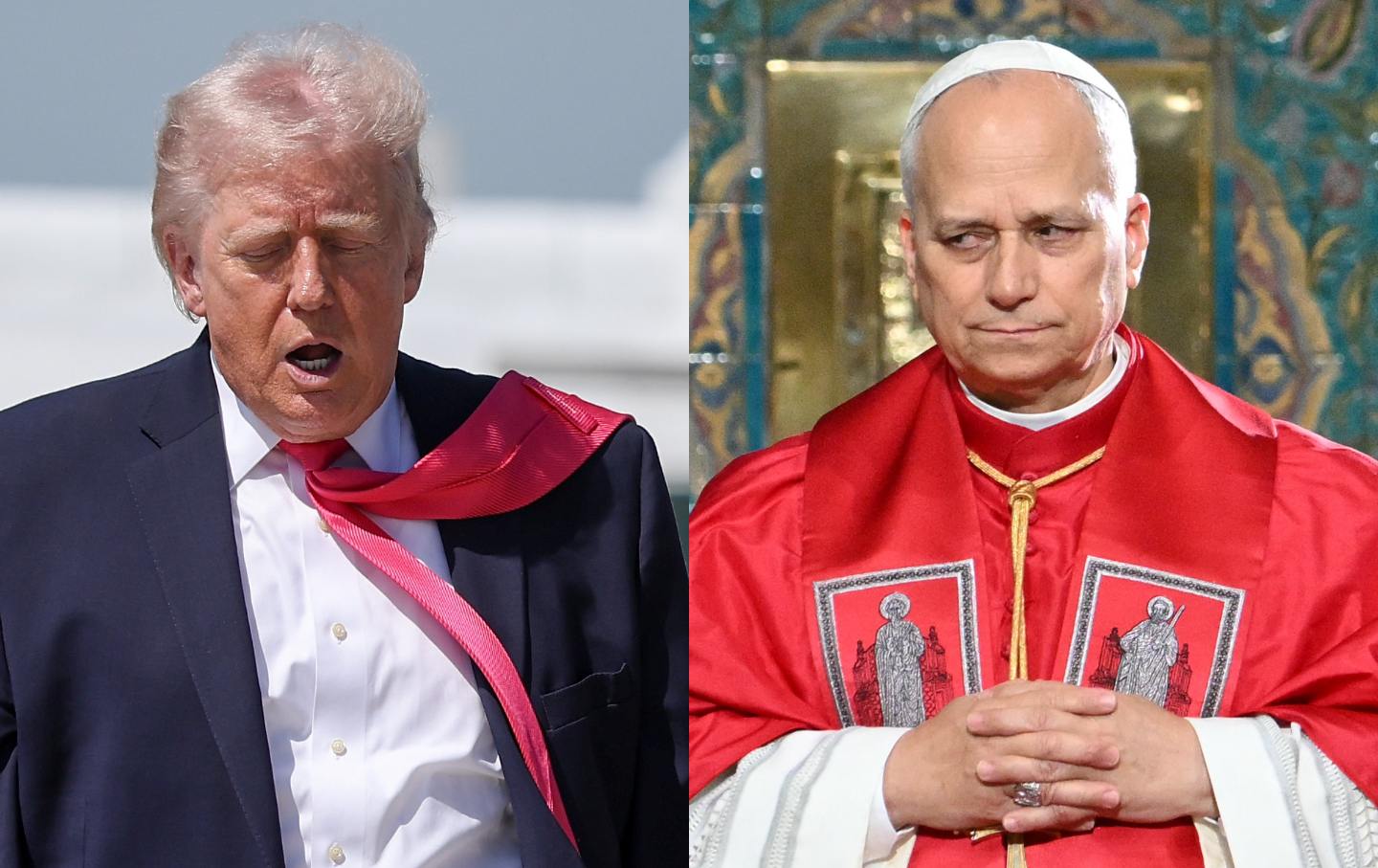 Donald Trump and Pope Leo.