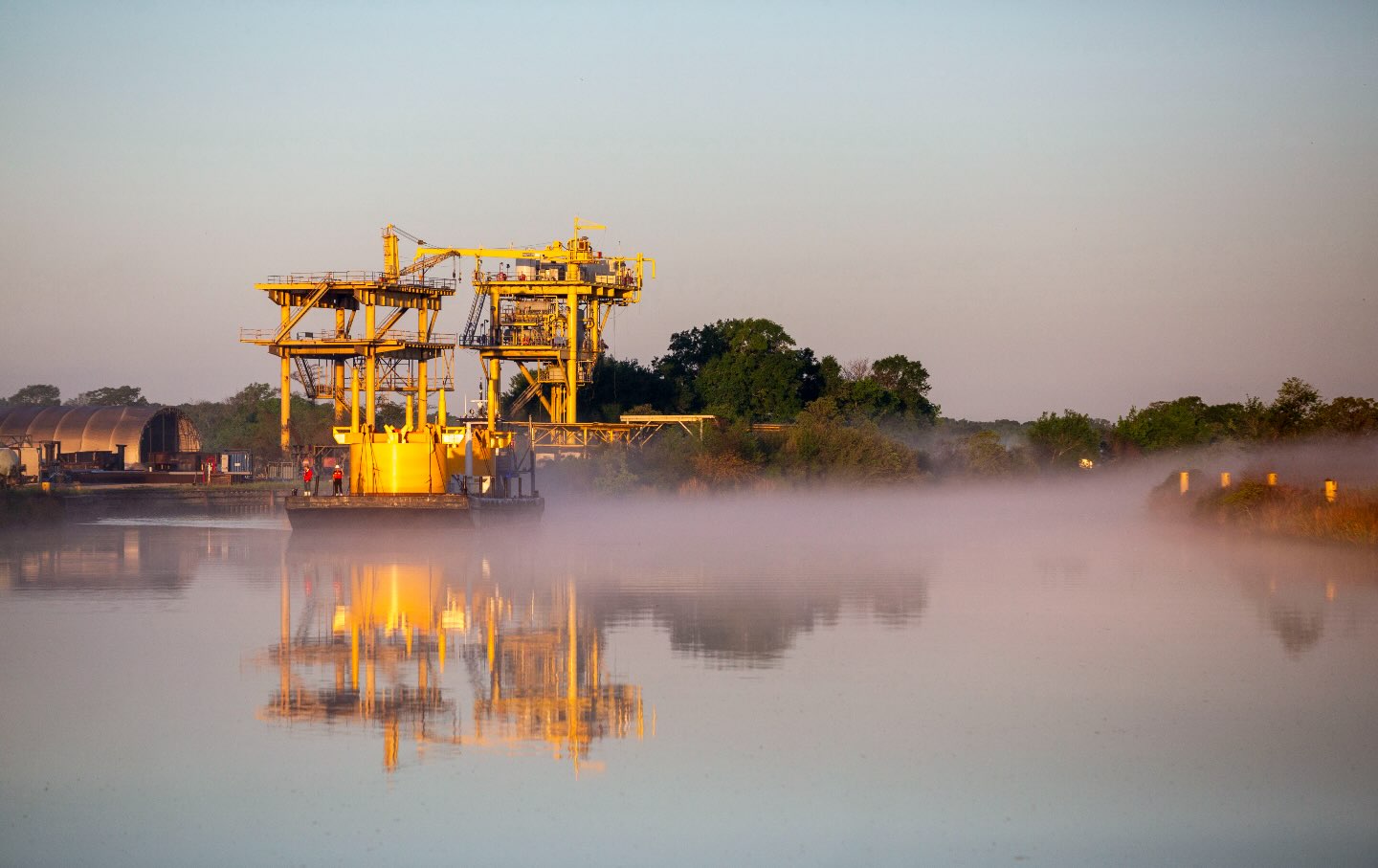 Oil infrastructure in Abbeville, Louisiana, on March 27, 2026.