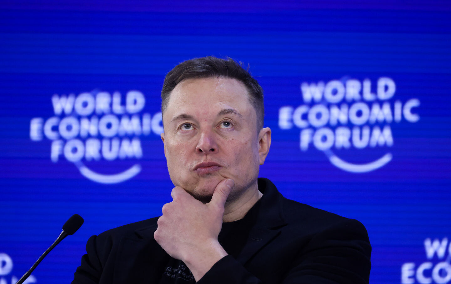 Elon Musk, chief executive officer of Tesla Inc., during the World Economic Forum (WEF) in Davos, Switzerland, on Thursday, January 22, 2026.