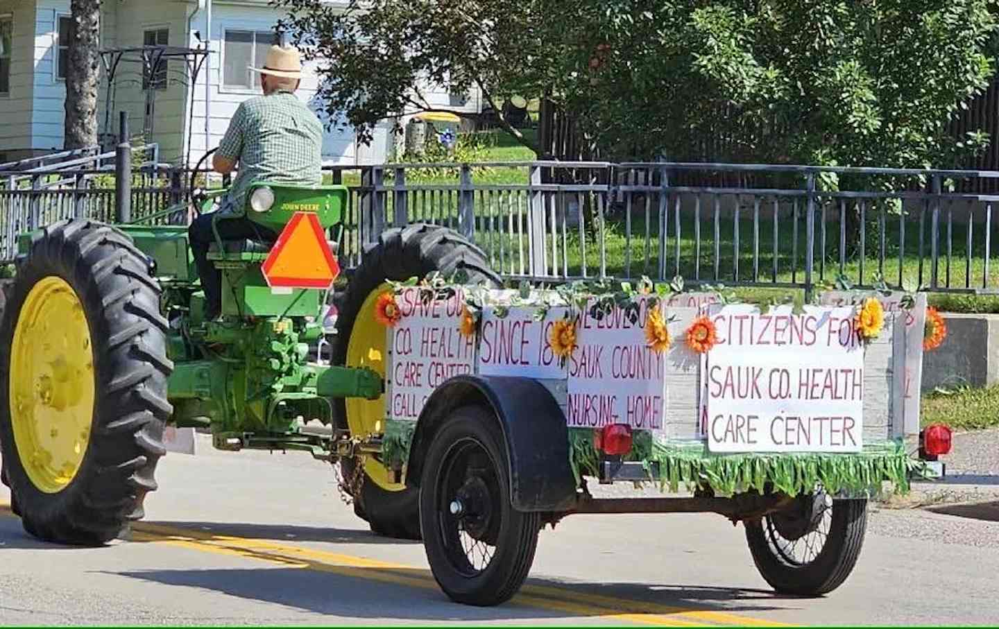 A 94-year old retired farmer arrives at the Loganville Fireman's Festival on August 24, 2024.