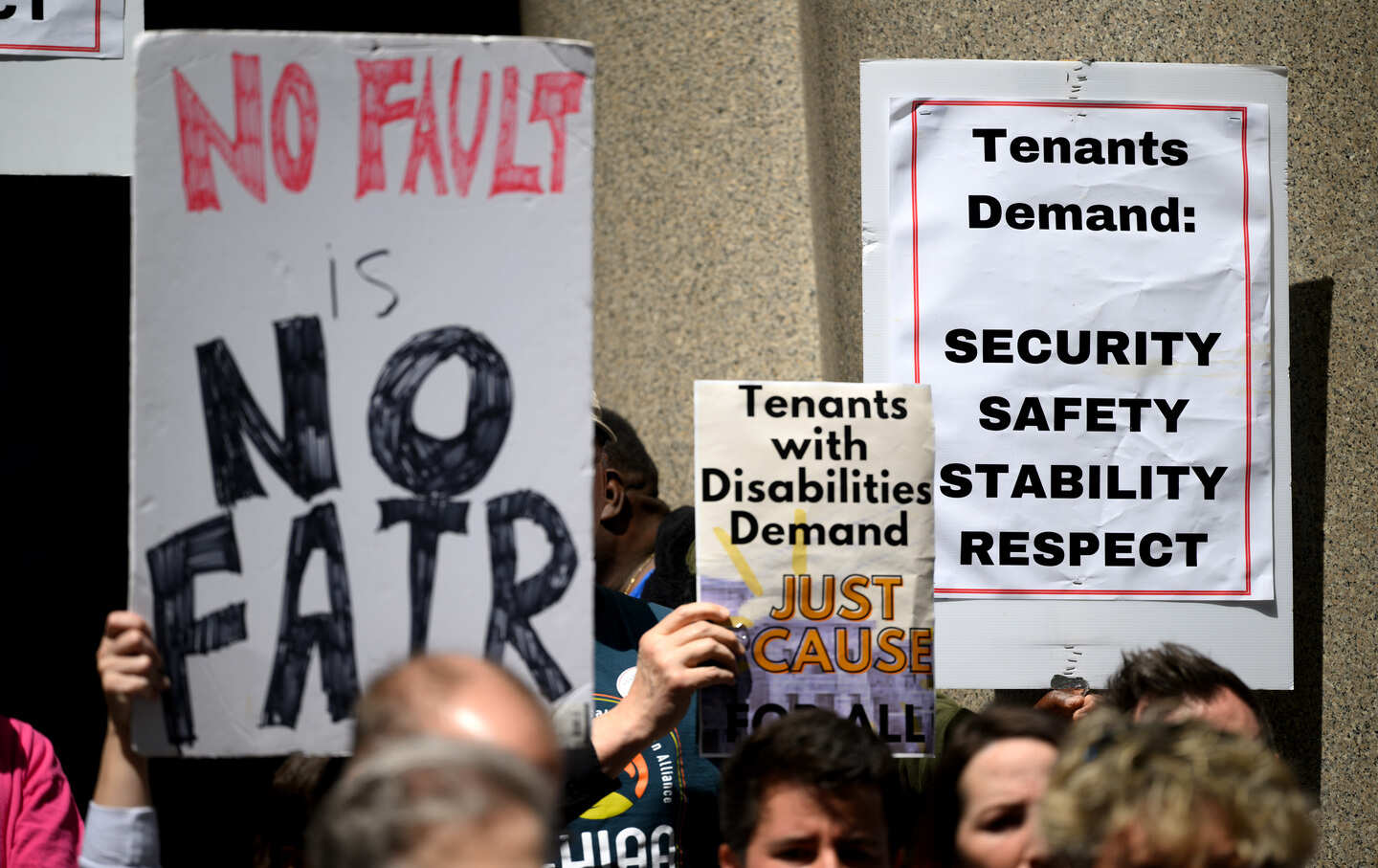 A coalition of advocates, faith leaders, and politicians call for the Connecticut State Legislature to pass SB 257, which would prevent tenants from being evicted at the end of their lease without citation of a specific reason.
