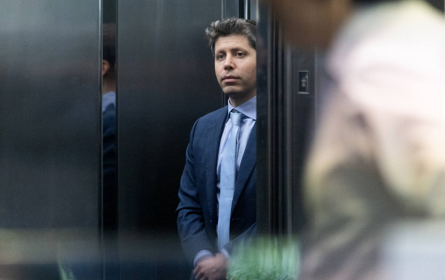 OpenAI CEO Sam Altman arrives at court at the Ronald V. Dellums Federal Building on April 30, 2026, in Oakland, California.