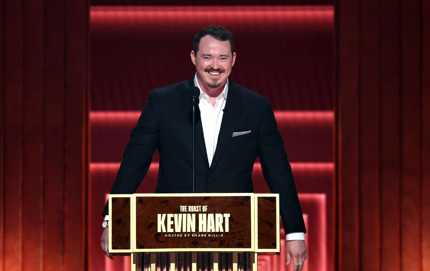 Right-wing culture-war mascot Shane Gillis at the Netflix comedy roast for Kevin Hart.