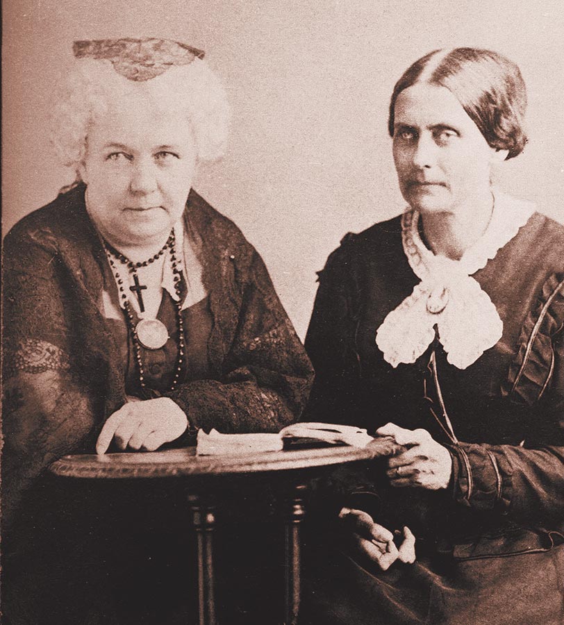 The American suffragists Susan B. Anthony and Elizabeth Cady Stanton in the 1870s.